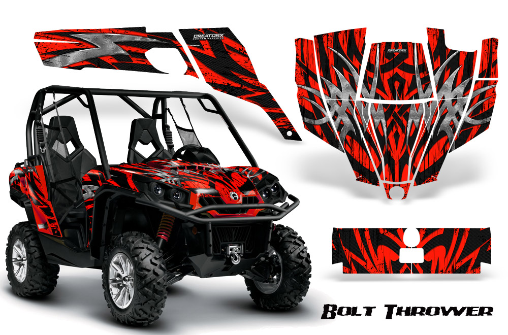 Can-Am Commander Graphics Kit Bolt Thrower Red